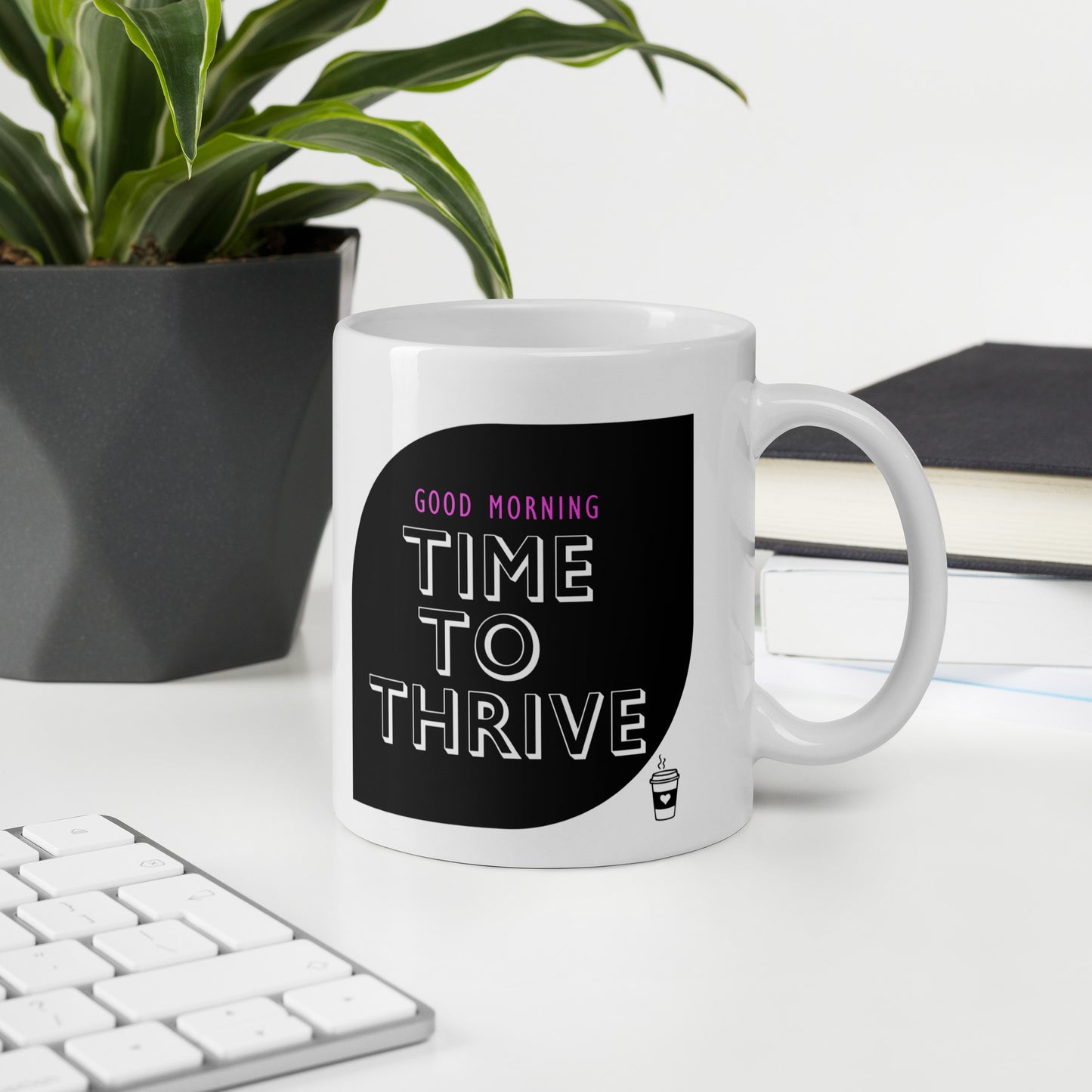 Elevate Your Day: 'Time to Thrive' Inspirational Coffee Mug