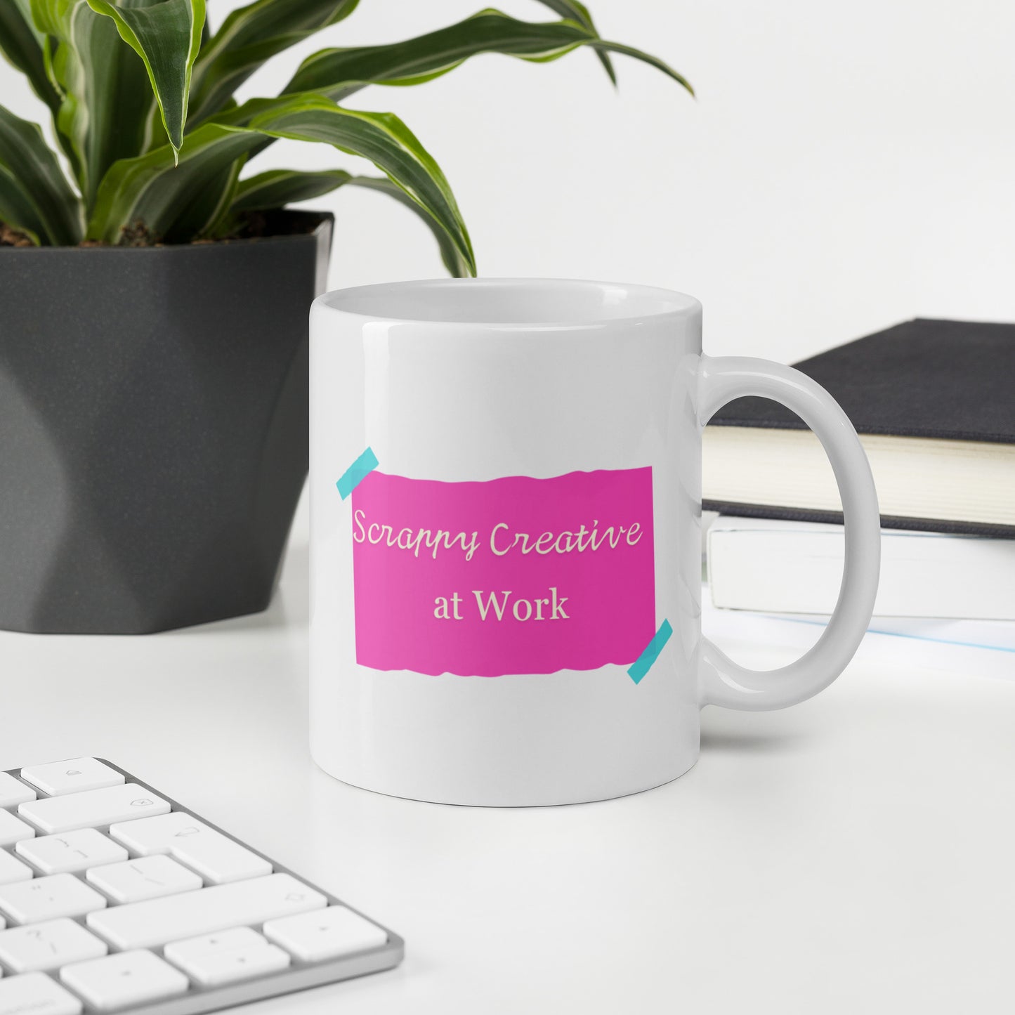 Inspirational 'Scrappy Creative at Work' Coffee Mug – Fuel Your Creativity with Every Sip